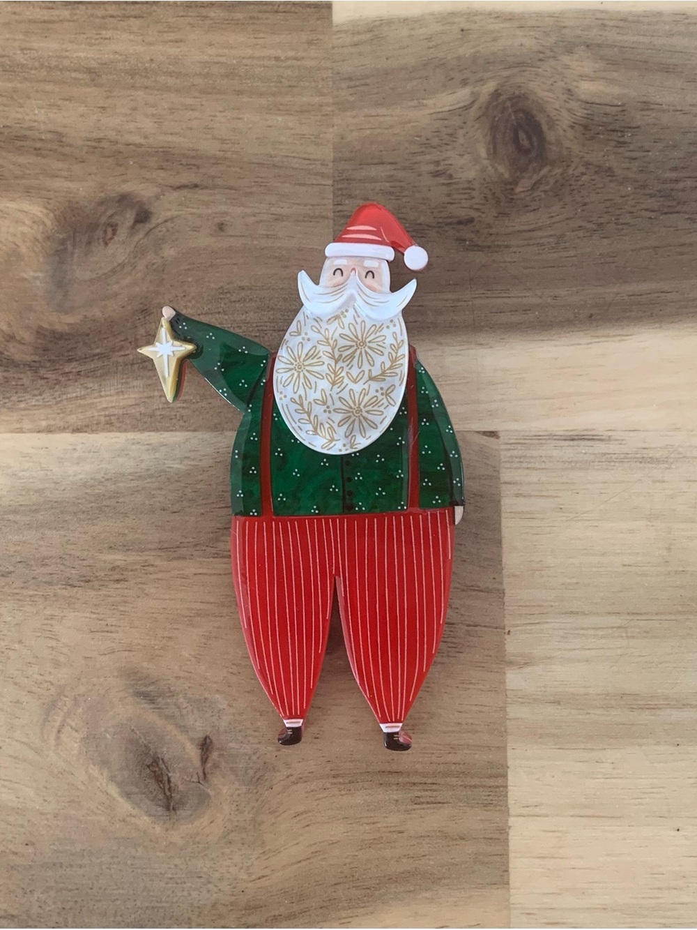 Erstwilder Twinkle Technician Brooch Christmas Santa pin NWOT